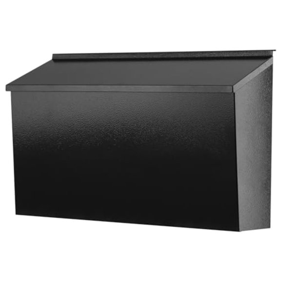 Wall-Mount Mailbox for House Large Capacity Mail Box Gaanized Steel Rust-Proof Metal Post Box Mailboxes for Outside 15.7"x9.9"x4.9" Black