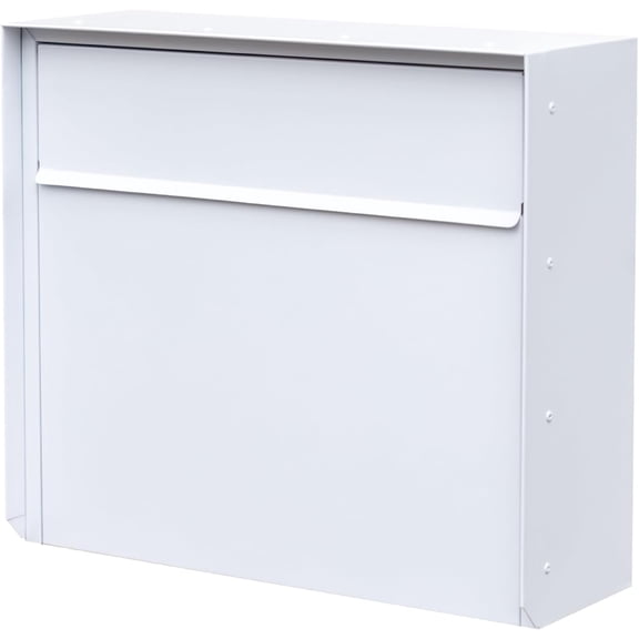 Wall Mount Mailbox for House Outside, Anti-Theft Locking Mailbox, Weatherproof Mailboxes 13.5" H x 15" L x 5.5" D, Black