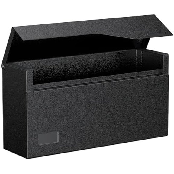 Wall Mount Mailbox for Outside, Large Metal Mail Box for Home, Heavy Duty Modern Post Box Letters Drop Box for Outdoor Office (No Lock)