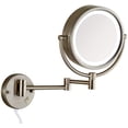 Wall Mount Makeup Mirror with Light LED Lighted 10X Magnification 9