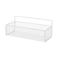 thumbnail image 1 of Wall Mount Metal Basket - Hammerless Installation Storage Shelf for Bathroom Kitchen Organization, Black/White, 1 of 6
