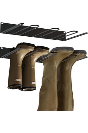 Wall Mount Metal Boot Rack | Sturdy Boot Hanger Organizer for Tall Boots, Waders, Knee High, Cowboy, Rain & Work Boots | Rust-Resistant, Easy Install | Closet, Entryway, Outdoor Use | Single Rack