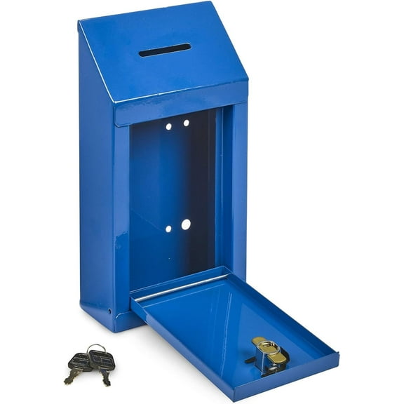 Wall Mount Metal Key Lock Charity with Pre Drilled holes