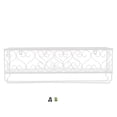 thumbnail image 1 of Wall Mount Metal Wine Rack Bottle Champagne Glass Holder Storage Bar Accessory with Shelf White, 1 of 8