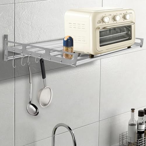 Wall Mount Microwave Oven Shelf Rack for Kitchen Home, Stainless Steel ...