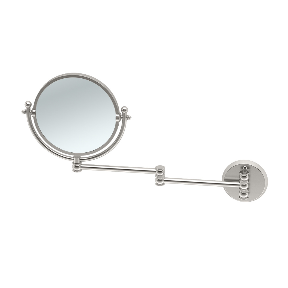 Wall Mount Mirror 3x Magnifying with 14-Inch Swing Arm Extents, Satin Nickel - image 1 of 2