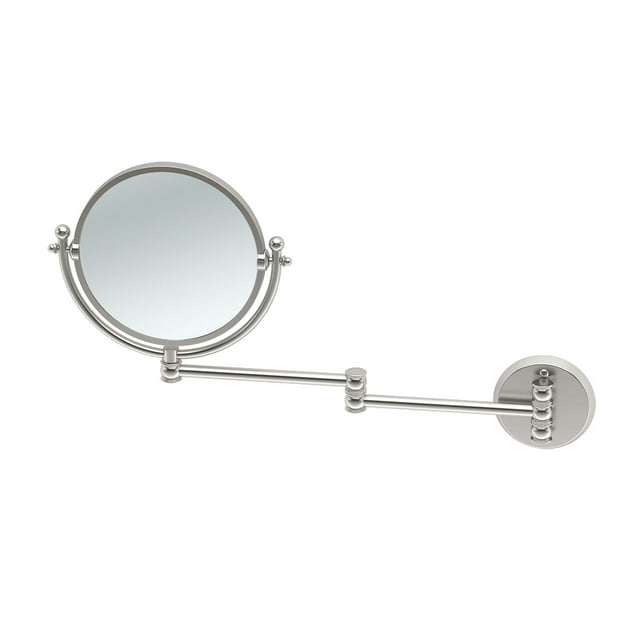 Wall Mount Mirror 3x Magnifying with 14-Inch Swing Arm Extents, Satin Nickel