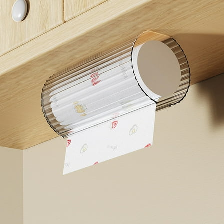 Wall Mount Paper Towel Dispenser Holder for Bathroom and Kitchen No Drill PET Material Space Saving -Functional Storage Solution