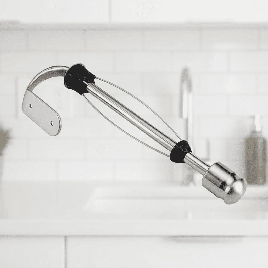 Wall Mount Paper Towel Holder for One-Handed Use, Patented Design with Rounded Finial, 14-Inch Brushed Silver Metal Finish for Kitchen or Bathroom