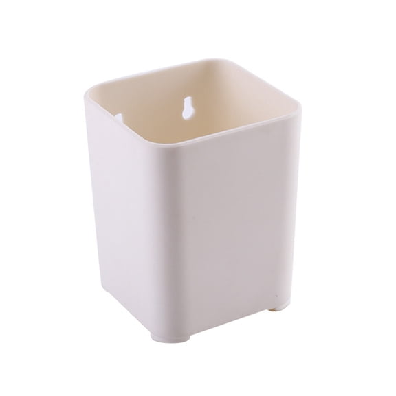 Wall Mount Pen And Pencil Organizer Adhesive Adhesive Desktop Pen Holder Hollow Bottom for Multipurpose Storage Caddy for office Kitchen Bathroom Light Adhesive Pencil Holder Wall , 1 Storage Box