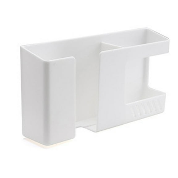 Wall Mount Phone Holder, Phone Stand With Data Cable Receiving Hole.Multi Purpose Phone Charging Dock With Adhesive - white