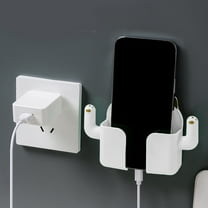 Wall Mount Phone Holders, Self Adhesive Phone Stand, Cell Phone Holders, Wall Mount Phone Charging Holders, Charging Phone Organizer Bracket with Data Cable Receiving Hole