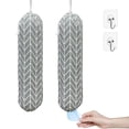 thumbnail image 1 of Wall Mount Plastic Grocery Bag Organizer/Holder, Washable Shopping Bags Carrier, Storage Dispenser for Home Kitchen Travelling, Free Adjustment with Drawstring, 2 Pcs(Gray), 1 of 7