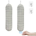 thumbnail image 1 of Wall Mount Plastic Grocery Bag Organizer/Holder, Washable Shopping Bags Carrier, Storage Dispenser for Home Kitchen Travelling, Free Adjustment with Drawstring, 2 Pcs(Gray), 1 of 5