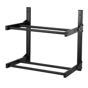 Wall Mount Printer Filament Storage Rack, 2-Tier Wall Bracket Storage Shelf, Rolling Filament Spool Holders Racks with Wheels, Filaments Organzied for 3D Printing Studio, Workshop Shelf Only