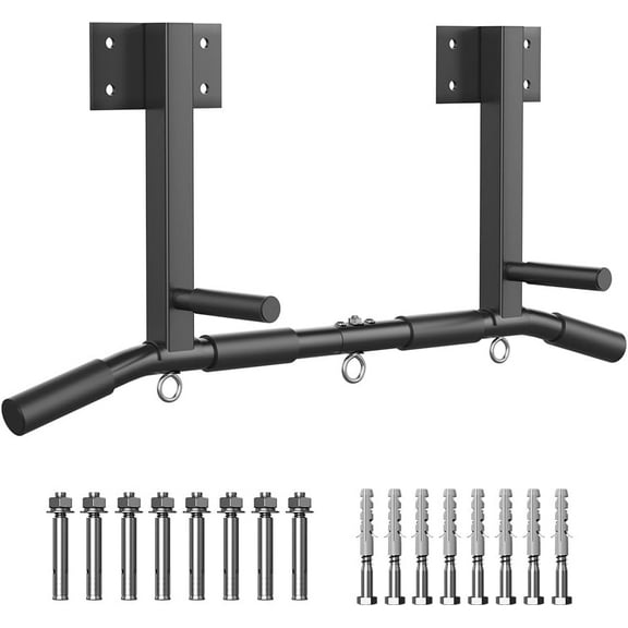 Wall Mount Pull Up Bar, Joist Beam Rafter Mount Pull-up Bar, Ceiling Mounted Chin Up Bar for  Gym with Punching Bag Hanger