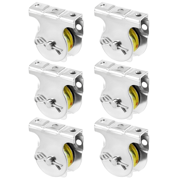 Wall Mount Pulleys, 6 Pcs 1-1/2" Ceiling Mount Single Pulley V-Groove Pulley Har