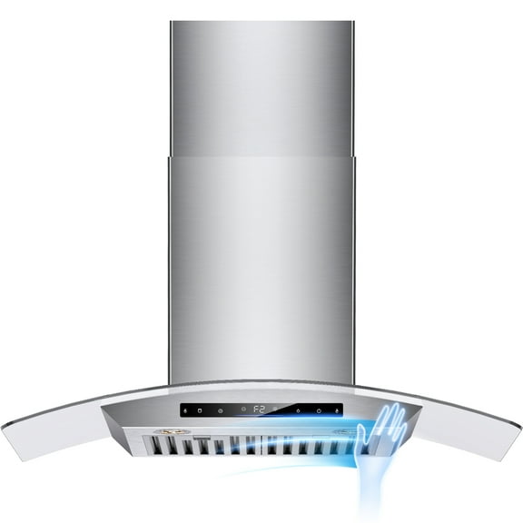Wall Mount Range Hood 30 inch 900 CFM Stainless Steel Range Hood with LED Light and Remote Control