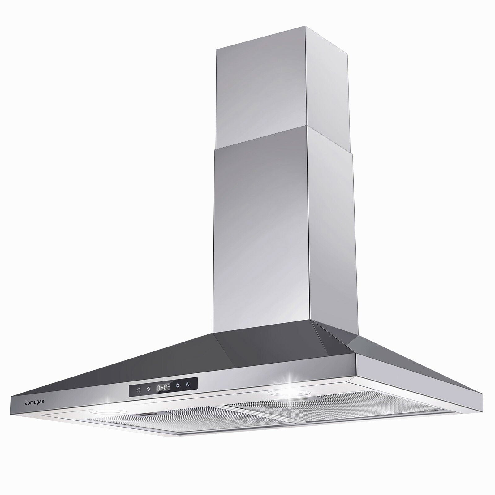 IKTCH 30 inch Black Wall Mount Range Hood, 900 CFM Ducted/Ductless Stainless Steel Vent Hood with Gesture Sensing & Touch Control Switch Panel, 2