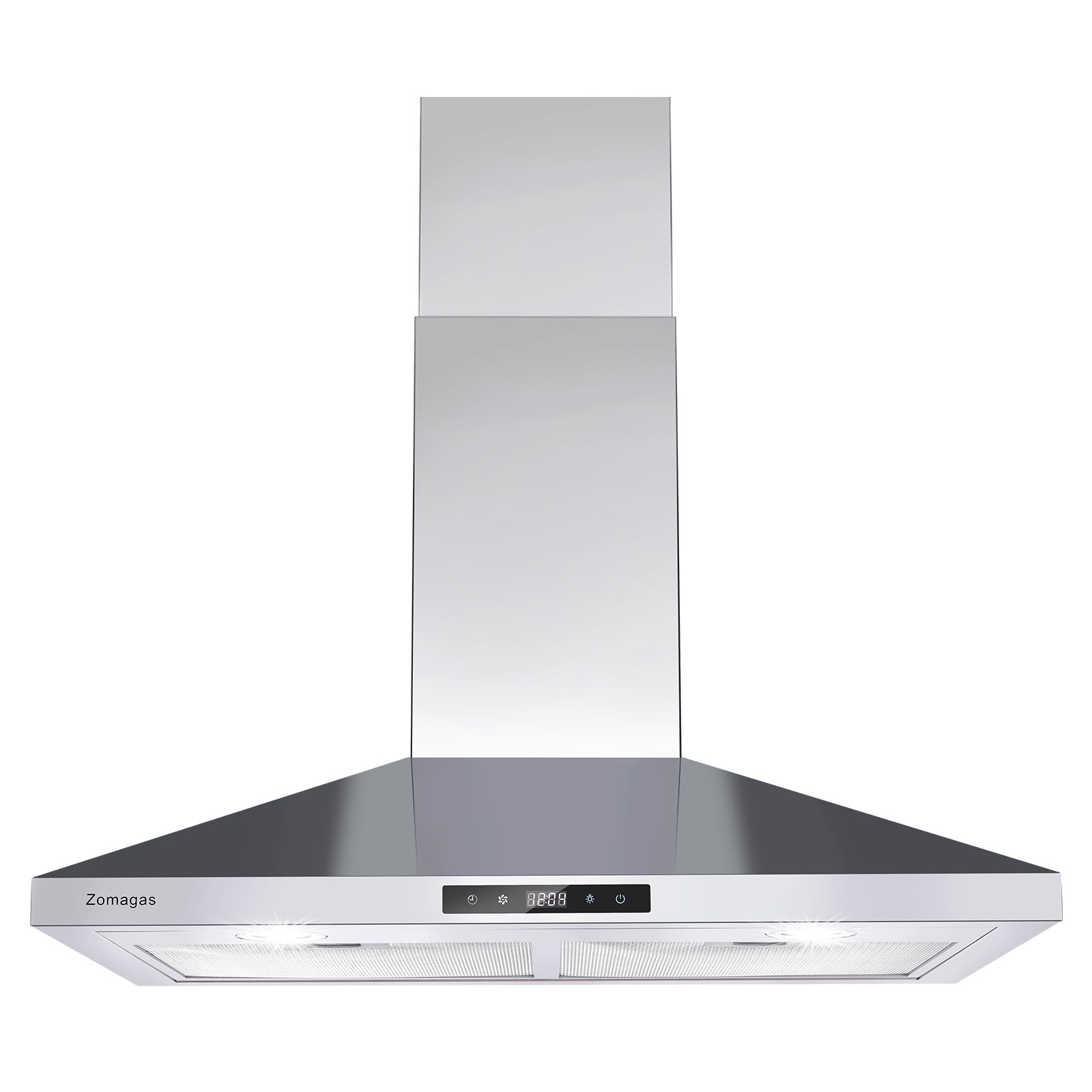 30 inch Stainless Steel Wall Mount Range Hood with Exhaust Fan, Light