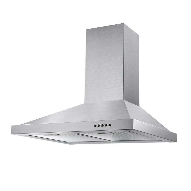Wall Mount Range hood 30 inch Stainless Steel Stove Vent Hood with 3 Speed  Kitchen Exhaust Fan 