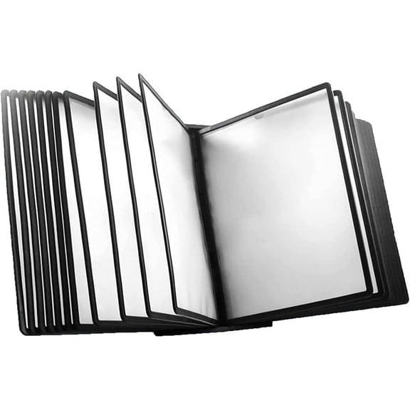 Wall Mount Reference Organizer, Poster Flip Book Display, Reference Display Document Holder with Two Ways of Use, Quick and Easy Access, for Meeting Poster Display and Storage