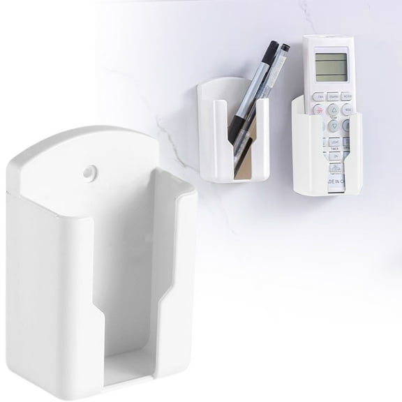 Wall Mount Remote Control Organizer Box – Adhesive Or Drill-Free Storage Rack For Tv Ac Remotes And Small Electronics