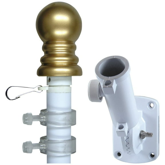 Wall-Mount Residential Flagpole and Hardware