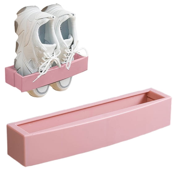 Wall Mount Retractable Shoe Rack W/Sticky Strips - Saving Over Door Organizer for Bedroom Rv Kitchen Entryway, I, PRYESS