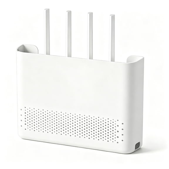 Wall Mount Router Box Hider, White ABS Ventilation Box, 10x6.7 inch Organizer for Living Room, TV Cabinet, Bedroom