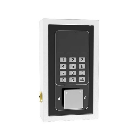 Wall Mount Safe , Key Storage Box App Remote Organizer Password Security Code Lock No Key Home Safe Lockbox