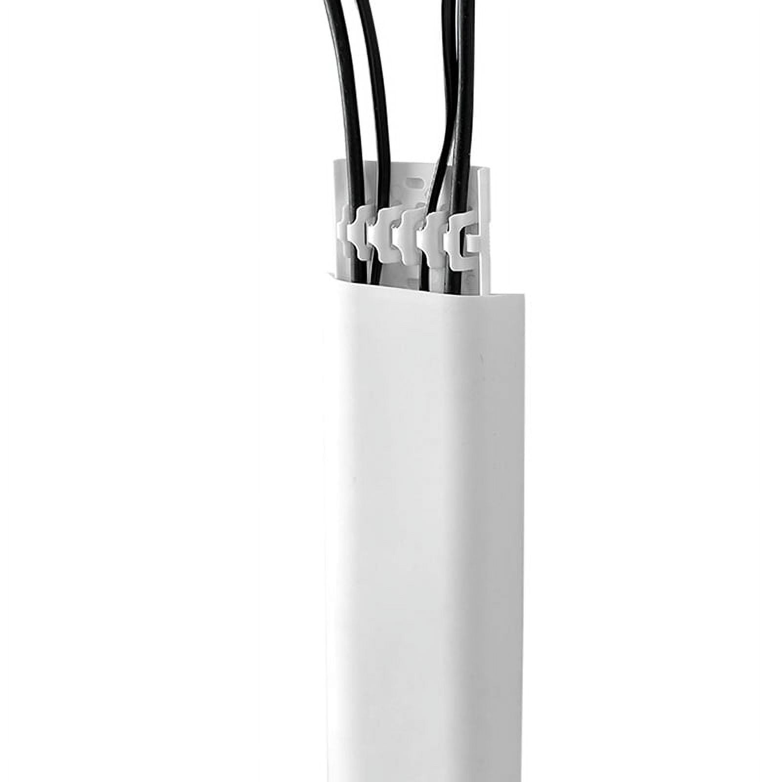 Cord Hider, Delamu 62.8in Cord Cover Cable Hider for Wall Mount TV, White 