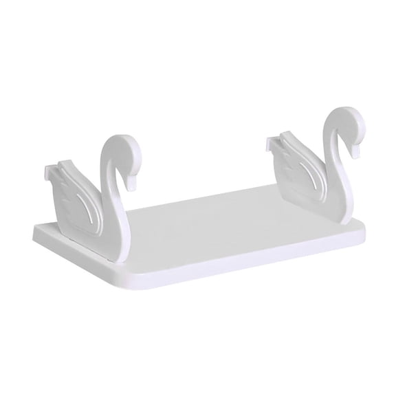 Wall Mount Shelf, No Drill Adhesive Bathroom Organizer with Cartoon Design, Space Saving Storage Rack for Kitchen, Home, and Bathroom Use
