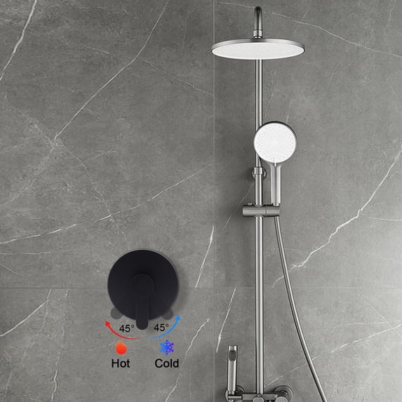 Wall Mount Shower Faucet Control Valve Bath Mixer Bathroom Water Tap Hot Cold❕