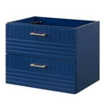 thumbnail image 1 of Wall Mount Sink Vanity Cabinet, Blue, Wood, Hotel Bedroom Bathroom, Modern Contemporary HB33624, 1 of 9