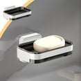 thumbnail image 1 of Wall Mount Soap Holder Plastic Bathroom Storage Rack with Drainage for Shower Sink Kitchen 1-Pack, 1 of 6
