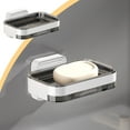 thumbnail image 1 of Wall Mount Soap Holder Plastic Bathroom Storage Rack with Drainage for Shower Sink Kitchen 1-Pack, 1 of 6