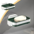 thumbnail image 1 of Wall Mount Soap Holder Plastic Bathroom Storage Rack with Drainage for Shower Sink Kitchen 1-Pack, 1 of 6