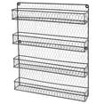 thumbnail image 1 of Wall Mount Spice Rack Organizer 4 Tier Hanging Spice Shelf Black, 1 of 6