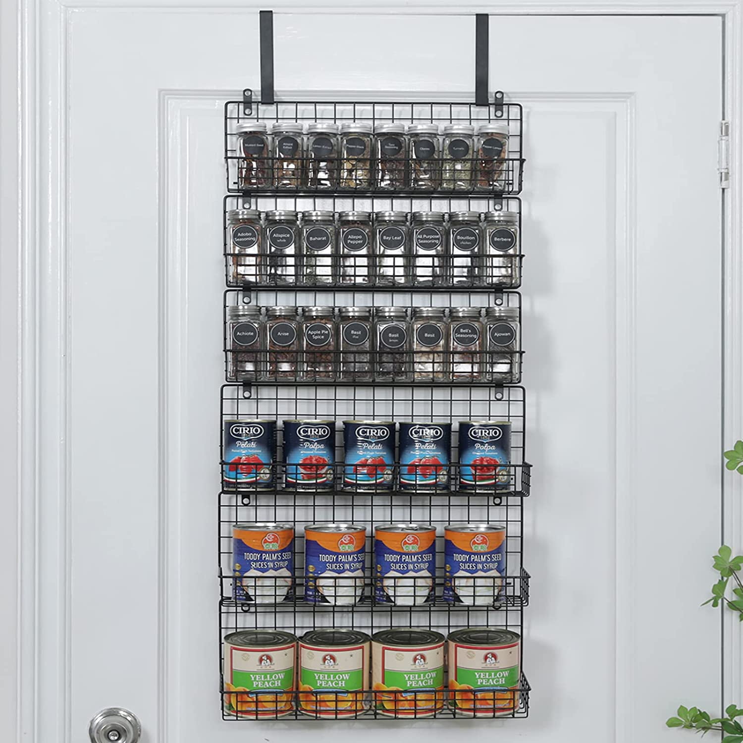 Wall Mount Spice Rack Organizer 6 Tier,Black - Walmart.com