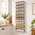 Wall Moount Rack Wall Mount Spice Rack Organizer 9-tier Adjustable Dual-use Shelf ...
