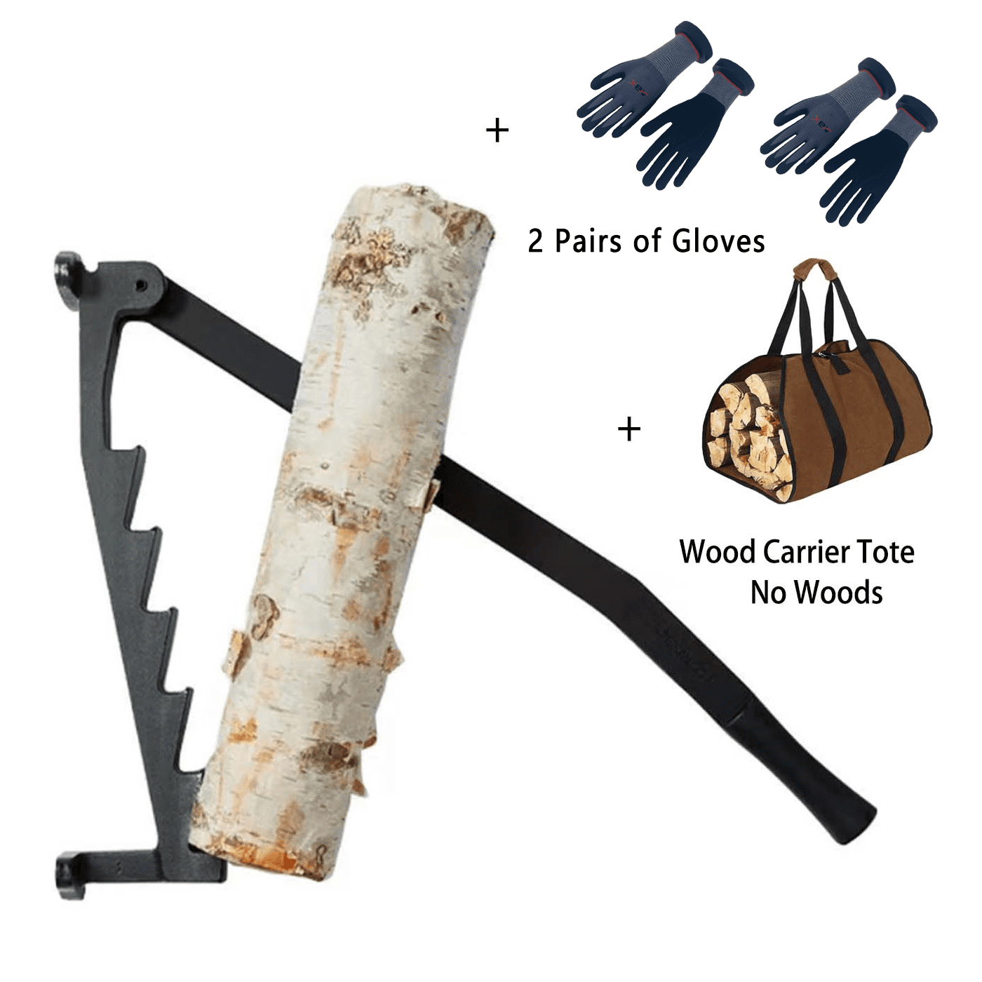 Wall Mount Steel Firewood Splitter, Kindling Wood Cracker Cutting Tool