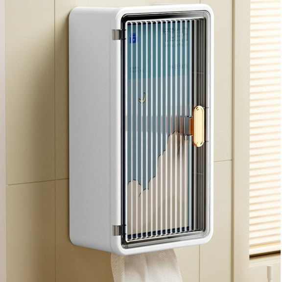 Wall Mount Storage Organizer Box with Detachable Dividers for Bathroom Kitchen Bedroom