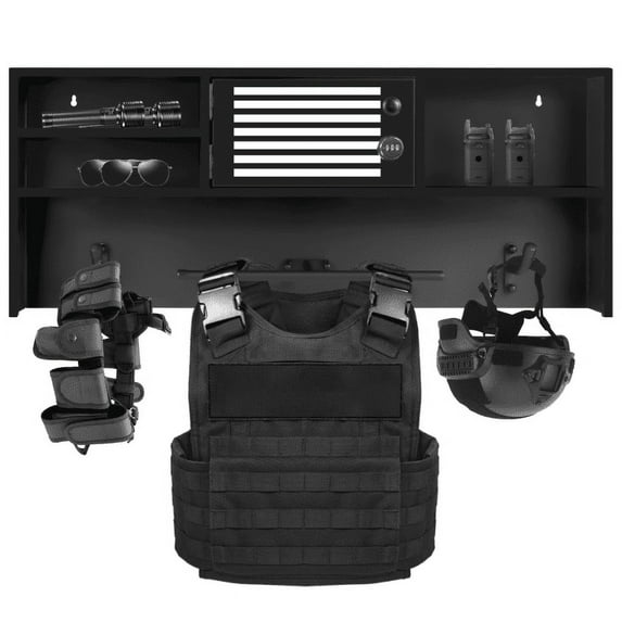 Wall-Mount Storage System, 35.5-Inch Length, Weather-Resistant Metal, Duty Rack, for Outdoor, Garage