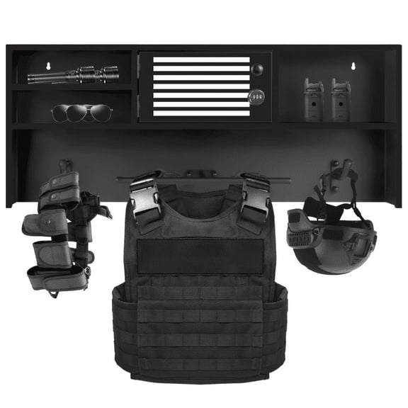 Wall-Mount Storage System, 35.5-Inch Length, Weather-Resistant Metal, Duty Rack, for Outdoor, Garage