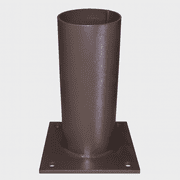 Straight Wall Mount Bracket Bronze MES