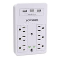 thumbnail image 1 of Wall Mount Surge Protector - 6 AC Outlets, 3 USB (1 USB-C) Charging Ports, Surge Protection for Home, Office, 1 of 7