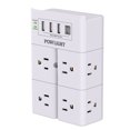 thumbnail image 1 of Wall-Mount Surge Protector - 8 AC Outlets and 4 USB (1 USB-C), Smart Charging, Space-Saving Plug Extender for Home, Office, ETL Listed, 1 of 6