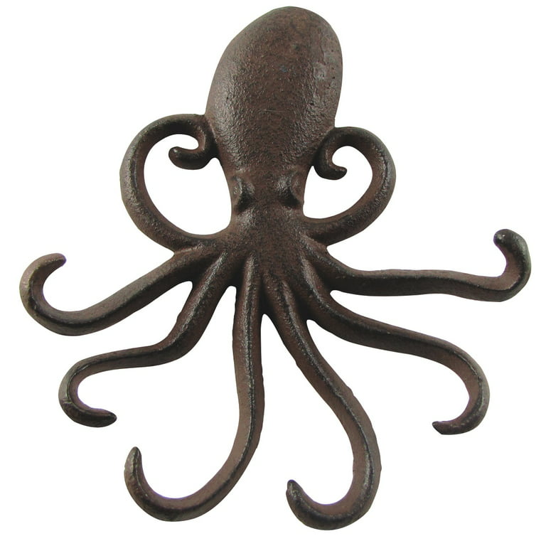 Wall Mount Swimming Octopus Tentacles Key Hook 6 Tentacle Hooks
