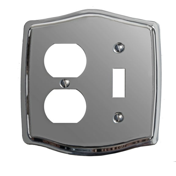 Wall Mount Switchplate Chrome Finish Toggle/Outlet Switchplate Renovators Supply